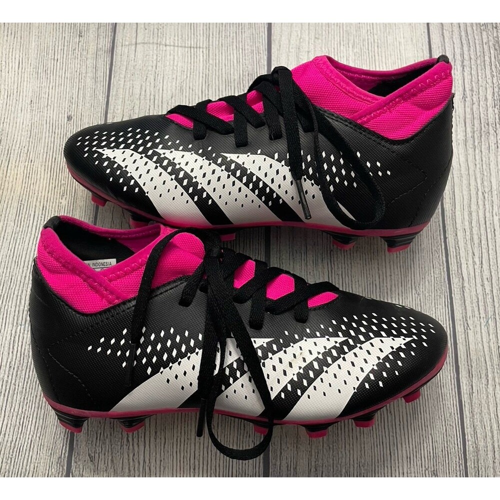 Pink Adidas Predator Girl Soccer Cleats Shoes, Size Youth 2